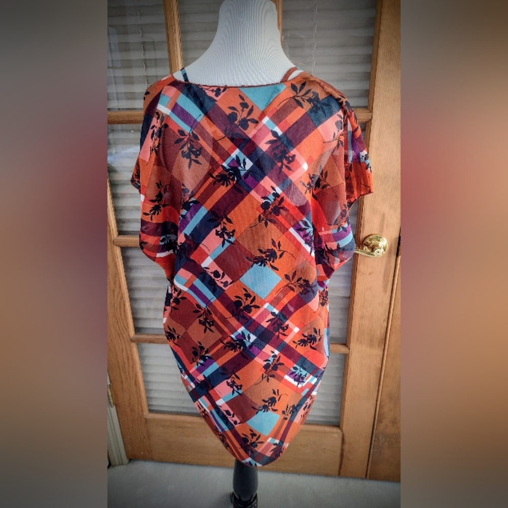 Brand New CAbi Sheer Layered Tank and Blouse, True Medium (Tag Marked Small) - Picture 2 of 10